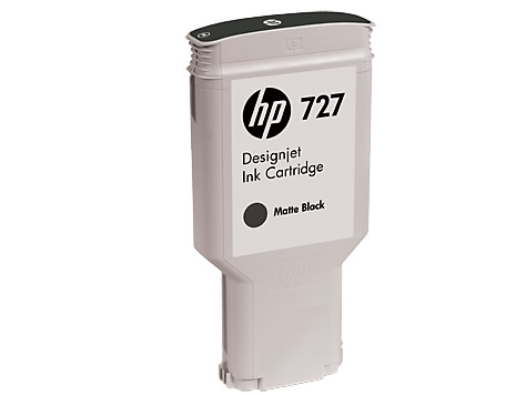 Cartucho de tinta HP Designjet 727 negro mate de 300 ml
